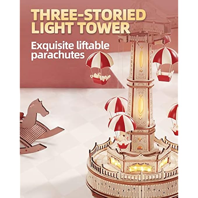 3D WOODEN PUZZLES FOR ADULTS-LED WOODEN MUSIC BOX KITS-WOOD MODEL KITS TO BUILD-3D PUZZLES FOR TEENS AND ADULTS-CHRISTMAS TOY GIFTS - Image 2